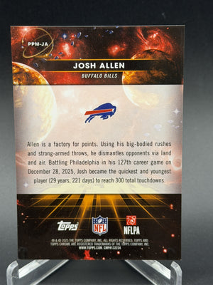 2025 Topps Chrome Cosmic #PPM-JA Josh Allen Planetary Pursuit Mercury