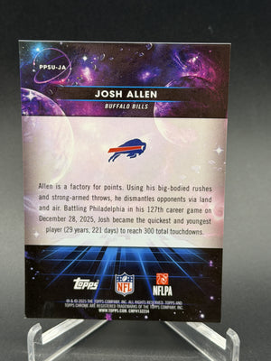 2025 Topps Chrome Cosmic #PPSU-JA Josh Allen Planetary Pursuit Sun