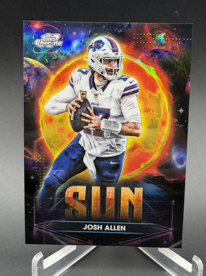 2025 Topps Chrome Cosmic #PPSU-JA Josh Allen Planetary Pursuit Sun