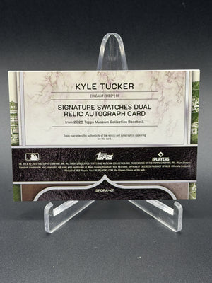 2025 Topps Museum #SPDRA-KT Kyle Tucker Swatches Dual Relic Auto /99