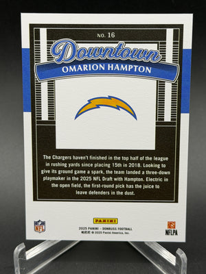 2025 Donruss #16 Omarion Hampton Rookie RC Downtown!