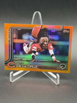 2025 Topps #150 Elly De La Cruz Big Head Orange Foil /25 SP