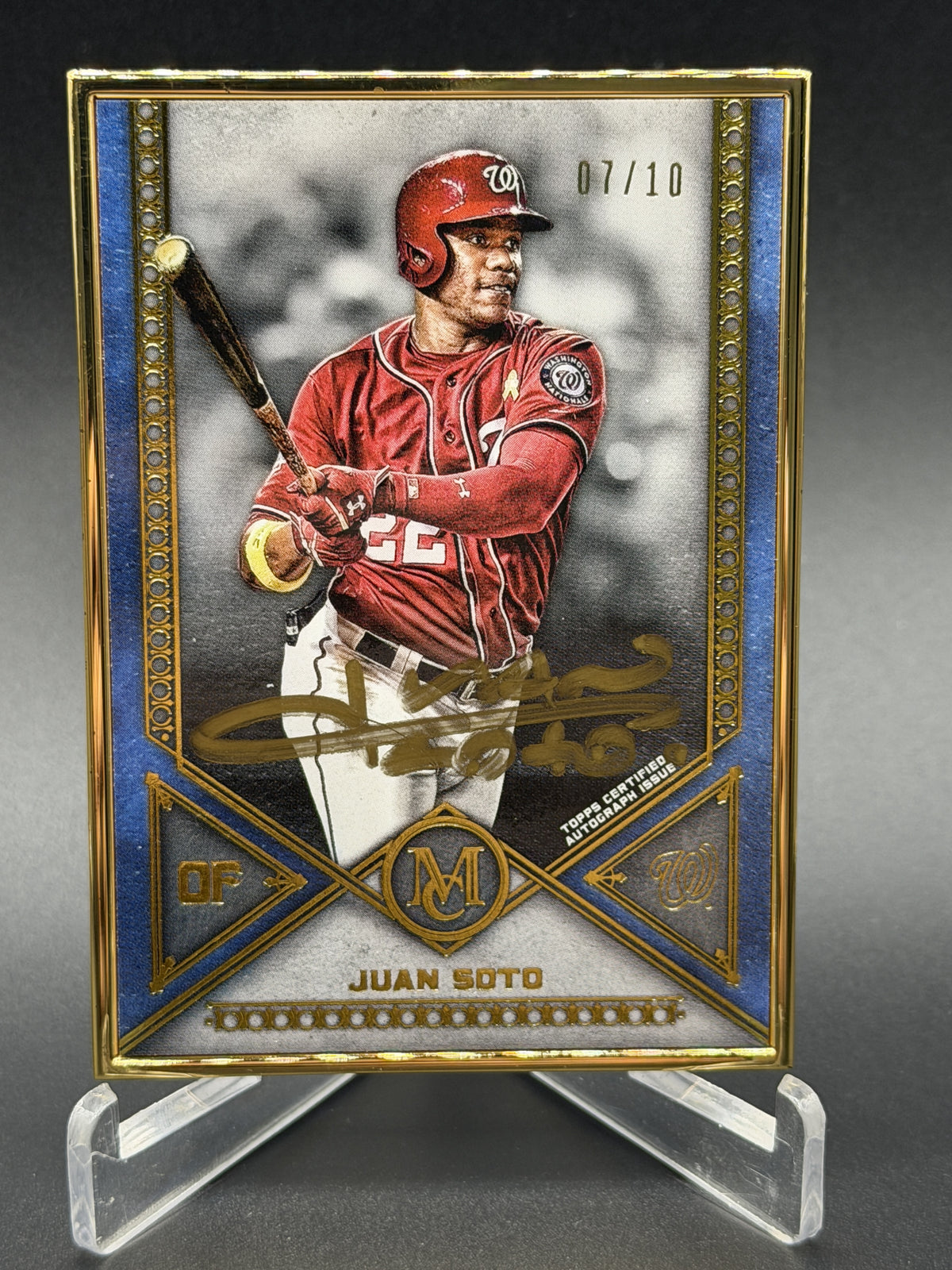 2019 Topps Museum Collection #MFA-JSO Juan Soto Framed Auto Gold #/10