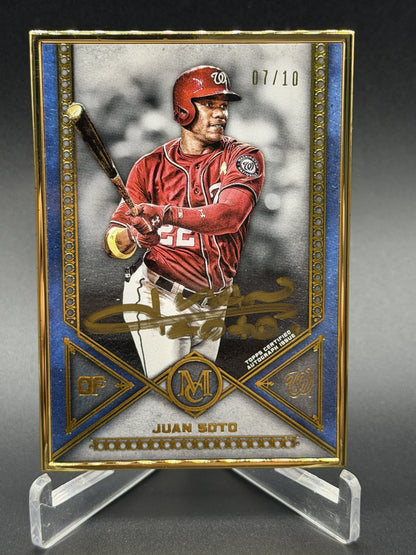 2019 Topps Museum Collection #MFA-JSO Juan Soto Framed Auto Gold #/10