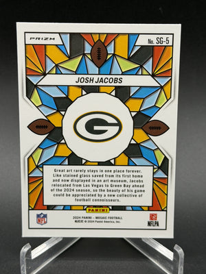 2024 Panini Mosaic #SG-5 Josh Jacobs Stained Glass