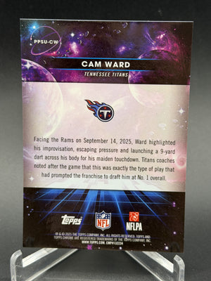 2025 Topps Chrome Cosmic #PPSU-CW Cam Ward Rookoie RC Planetary Pursuit Sun