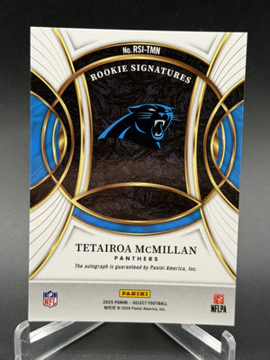 2025 Panini Select #RSI-TMN Tetairoa McMillan Rookie Signatures