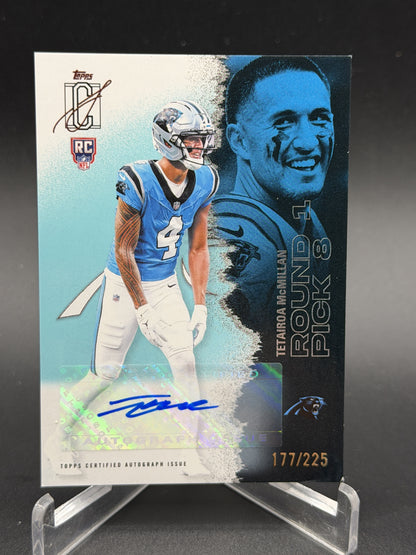 2025 Topps Signature Class #230 Tetairoa McMillan Rookie RC Auto Teal /225