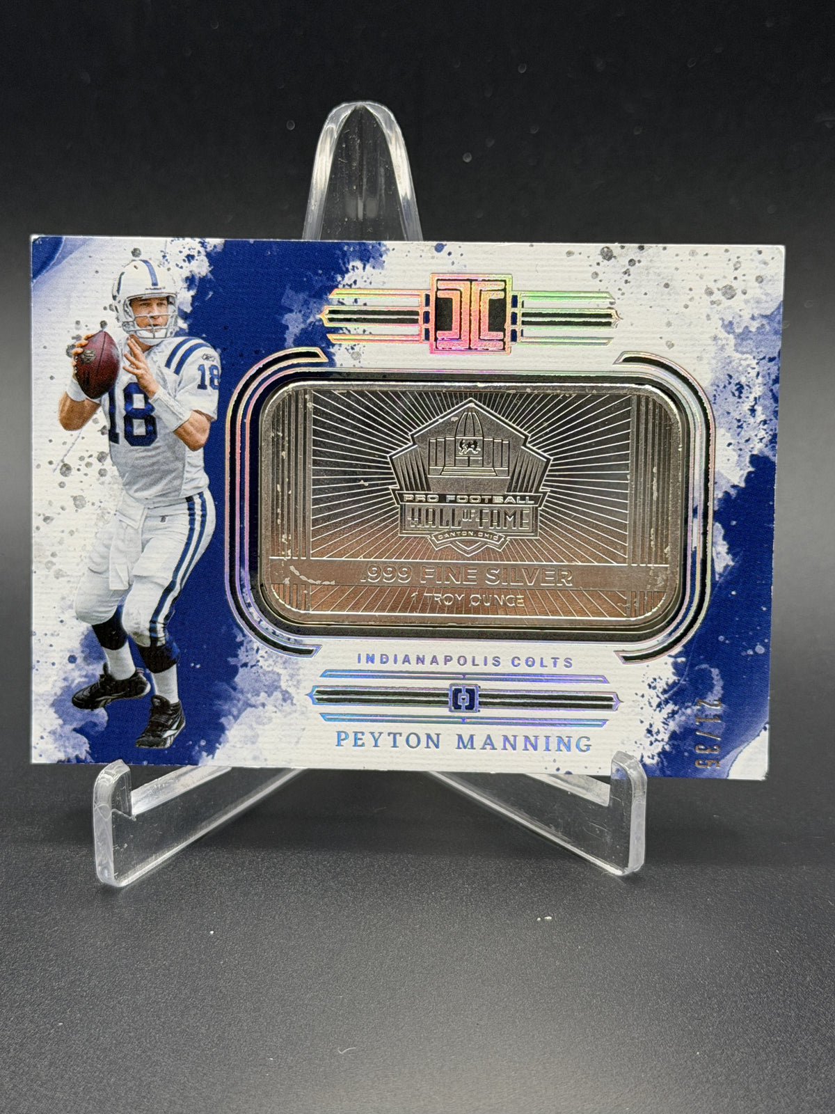 2025 Panini Impeccable #9 Peyton Manning Silver Hall of Famers #/35