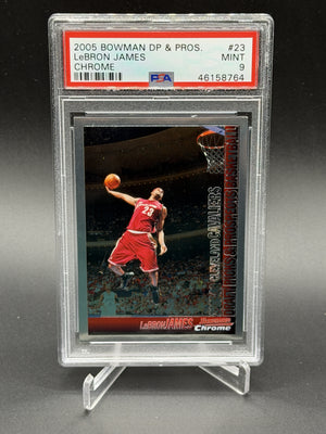 2005-06 Bowman #23 LeBron James Chrome PSA 9