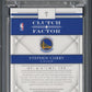 2016 National Treasures #5 Stephen Curry Clutch Factor GU Jersey Auto /49 PSA 8