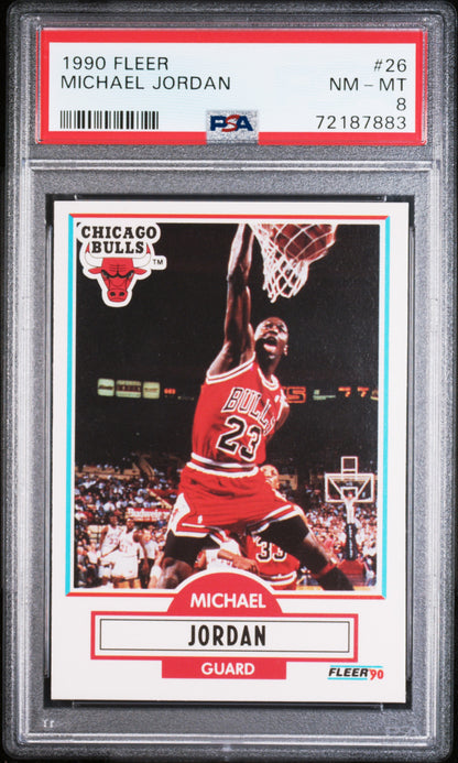 1990-91 Fleer #26 Michael Jordan PSA 8 (883)