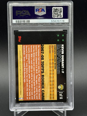 2007-08 Topps #2 Kevin Durant Rookie Set PSA 8