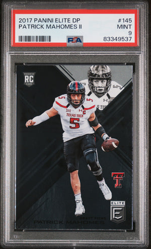 2017 Panini Elite Draft Picks #145 Patrick Mahomes II Rookie RC PSA 9