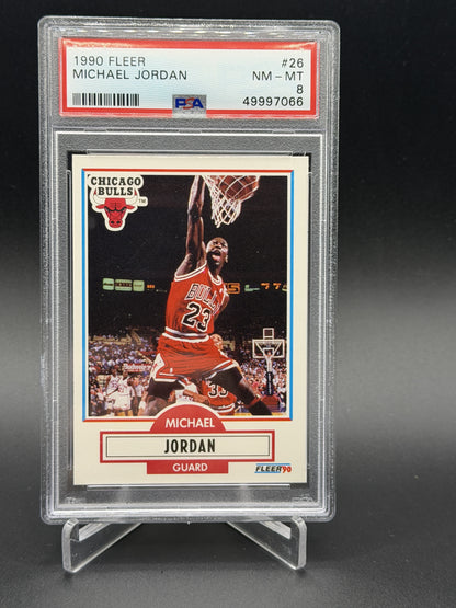 1990-91 Fleer #26 Michael Jordan PSA 8 (066)