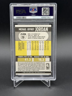 1990-91 Fleer #26 Michael Jordan PSA 8 (067)