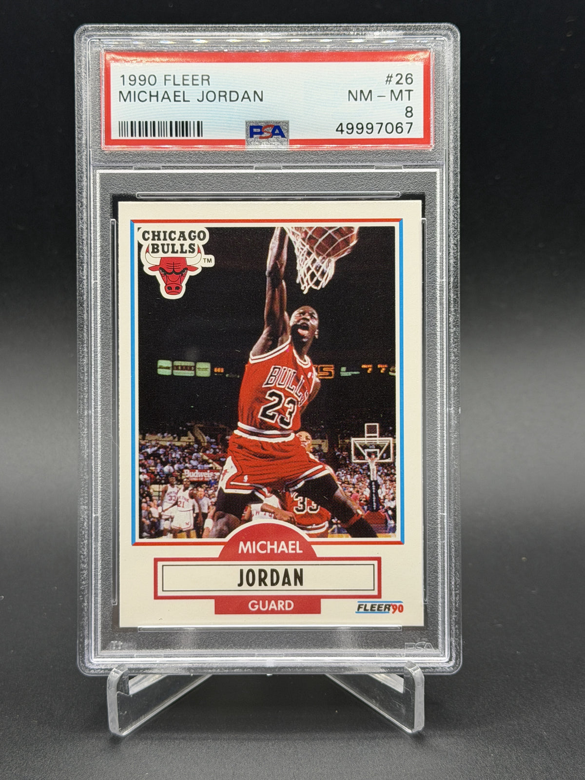 1990-91 Fleer #26 Michael Jordan PSA 8 (067)