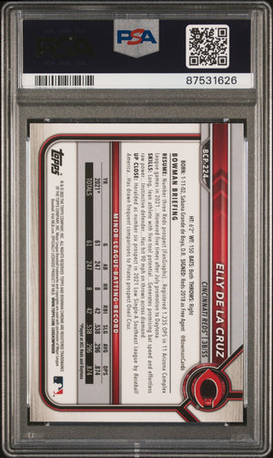 2022 Bowman Chrome Mega #BCP-224 Elly De La Cruz Prospects Mojo Refractor PSA 9