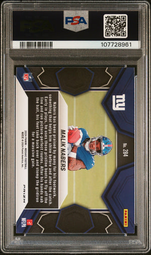 2024 Panini Mosaic #284 Malik Nabers Rookie RC Mosaic Green PSA 9