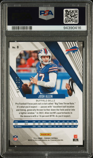 2023 Panini Phoenix #8 Josh Allen Fire Burst #/340 PSA 9