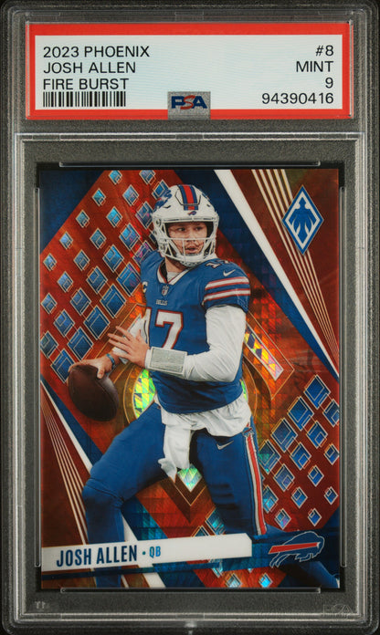 2023 Panini Phoenix #8 Josh Allen Fire Burst #/340 PSA 9