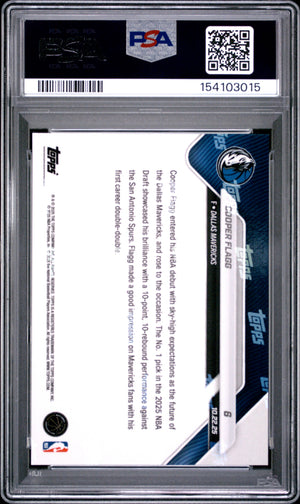 2025-26 Topps Now #6 Cooper Flagg Rookie RC PSA 10
