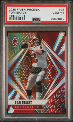 2020 Panini Phoenix #35 Tom Brady Fire Burst PSA 10