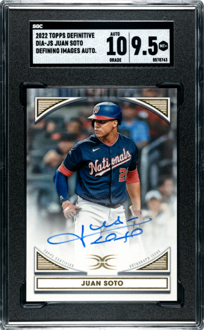 2022 Topps Definitive Collection #DIA-JS Juan Soto Defining Images Auto SGC 9.5