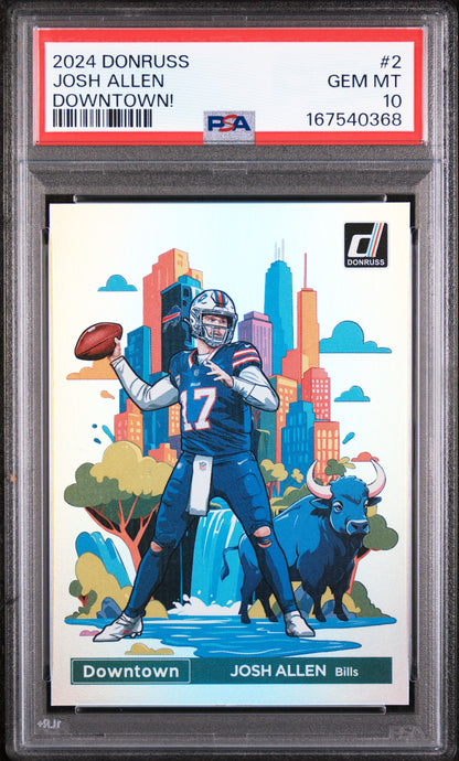 2024 Donruss #2 Josh Allen Downtown PSA 10