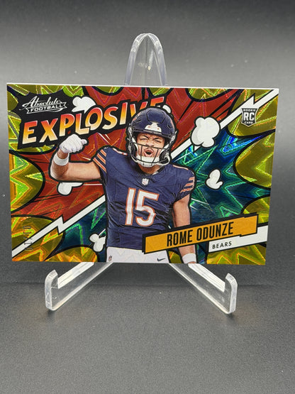 2024 Panini Absolute #EX-ROE Rome Odunze Rookie RC Explosive Gold /10