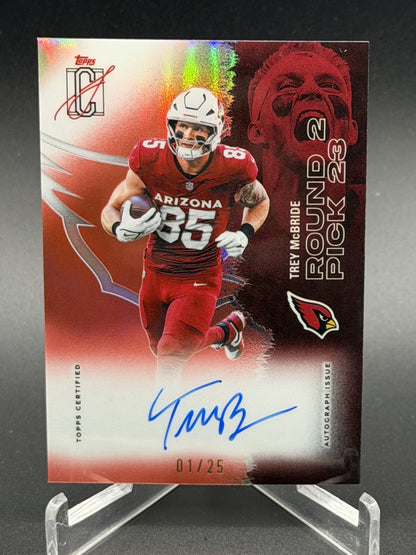 2025 Topps Signature Class #1 Trey McBride Auto Red Refractor /25