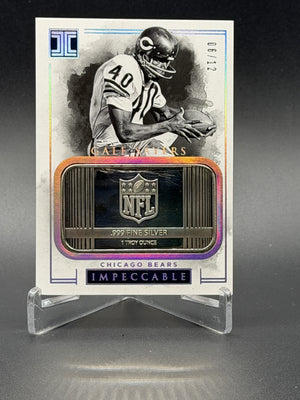 2016 Panini Impeccable #46 Gale Sayers Silver Bar NFL Logo #/12