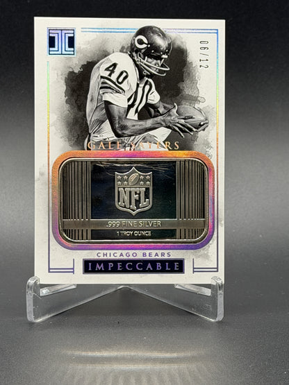 2016 Panini Impeccable #46 Gale Sayers Silver Bar NFL Logo #/12
