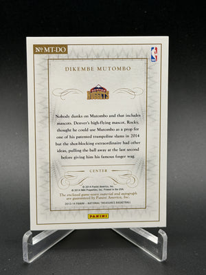 2013-14 National Treasures #MT-DO Dikembe Mutombo Material Signatures /49