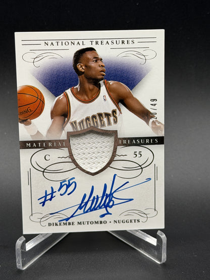 2013-14 National Treasures #MT-DO Dikembe Mutombo Material Signatures /49