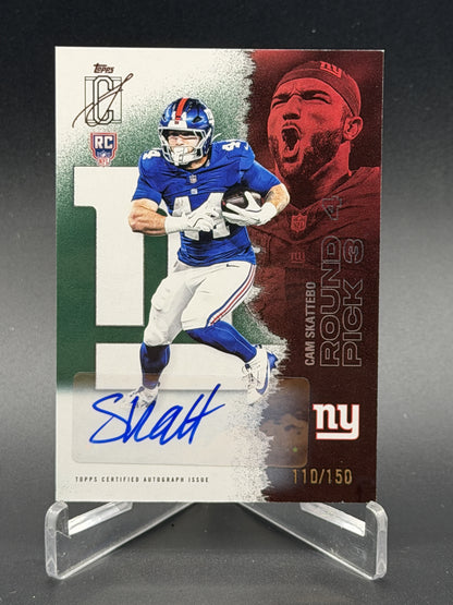 2025 Topps Signature Class #119 Cam Skattebo Rookie RC Auto Green #/150