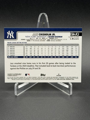 2025 Topps Gilded Collection #CGA-JCJ Jazz Chisholm Jr. Auto Orange/Gold /25