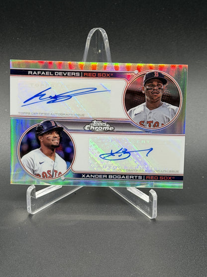 2022 Topps Chrome Sonic Xander Bogaerts / Rafael Devers Dual Auto Refractor /20