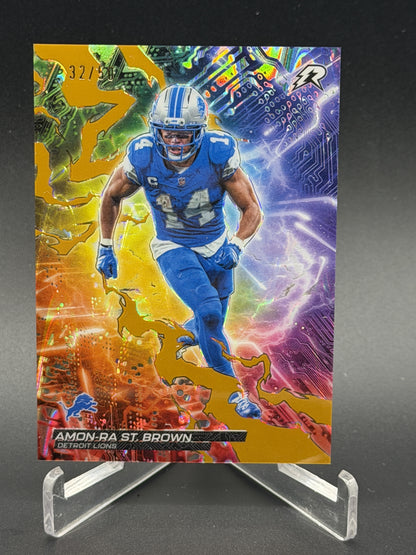 2025 Topps Resurgence Amon-Ra St. Brown Circuit Breakers Gold Power Surge /50