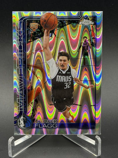 2025-26 Topps Chrome Update #151 Cooper Flagg Rookie RC RayWave Refractor