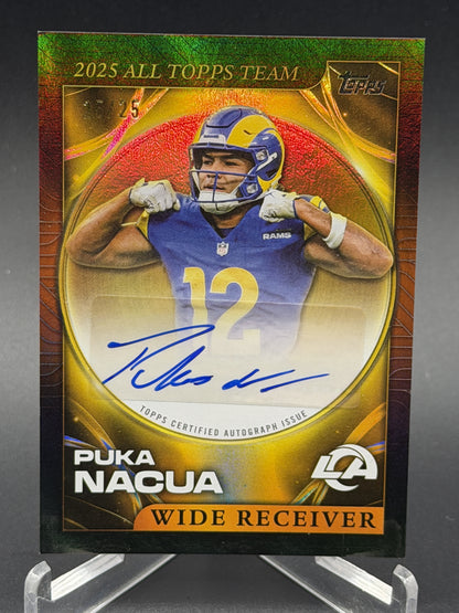 2026 Topps Flagship #ATTA-PN Puka Nacua 2025 All Topps Team Auto Orange /25