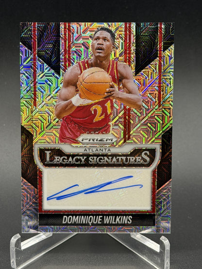 2025-26 Prizm #LS-DOM Dominique Wilkins Legacy Signatures Mojo /25
