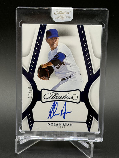 2025 Panini Flawless #FA-NR Nolan Ryan Sapphire Auto #/15