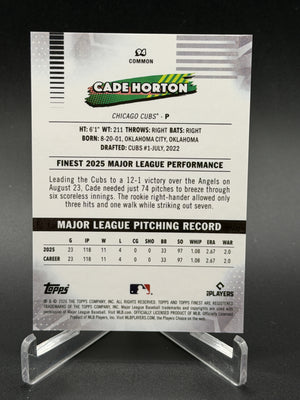 2026 Finest #94 Cade Horton Red Geometric Refractors #/5