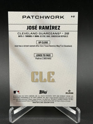 2026 Bowman Chrome #P-27 José Ramírez Patchwork