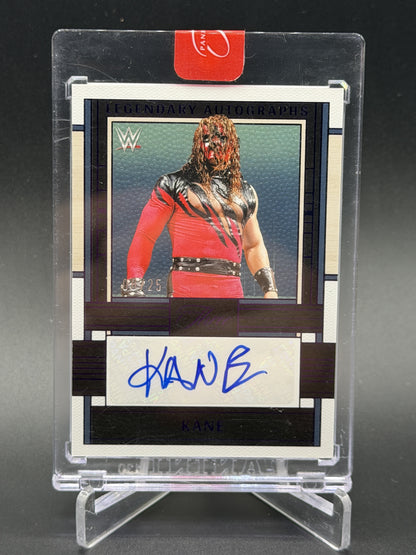 2024 Panini Three Count WWE #LA-KNE Kane Legendary Autographs Purple /25