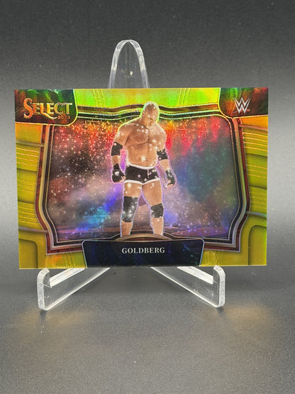 2023 Panini Select WWE #212 Goldberg True Gold Prizm #/10