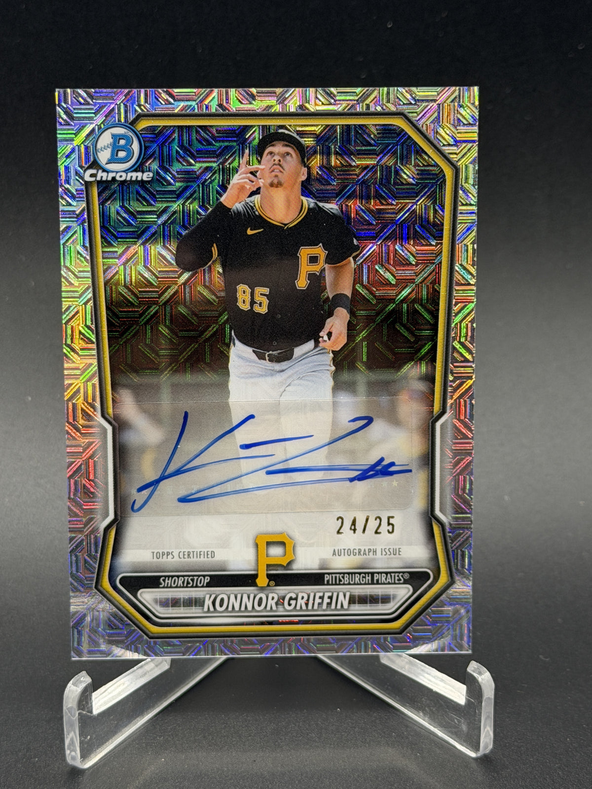 2026 Bowman #CPA-KG Konnor Griffin Chrome Variation Auto Mojo Refractor /25