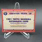 2026 Topps #91A-CY Christian Yelich 1991 35th Anniversary Autographs Orange /25