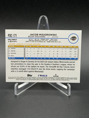 2024 Topps Pro Debut #PDC-171 Jacob Misiorowski Chrome Blue Refractor #/150